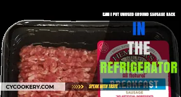 Storing Unused Ground Sausage: Refrigeration Tips for Freshness and Safety