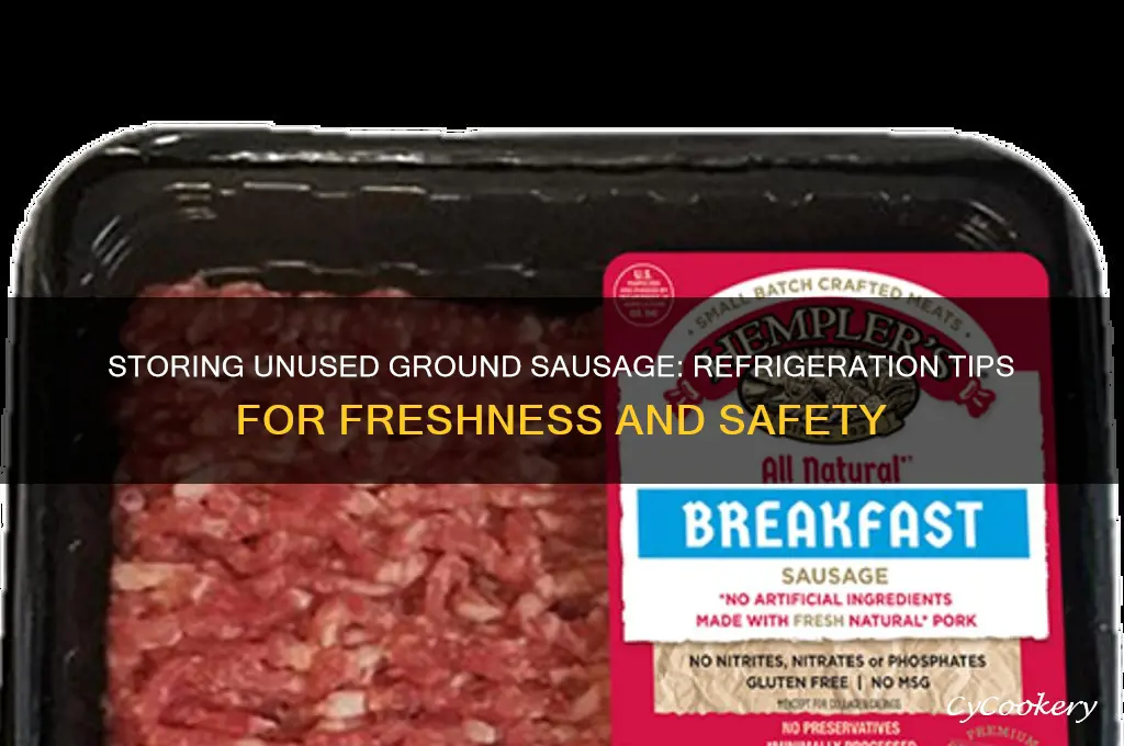 can i put unused ground sausage back in the refrigerator