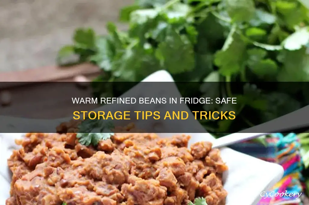 can i put warm refined beings in the refrigerator
