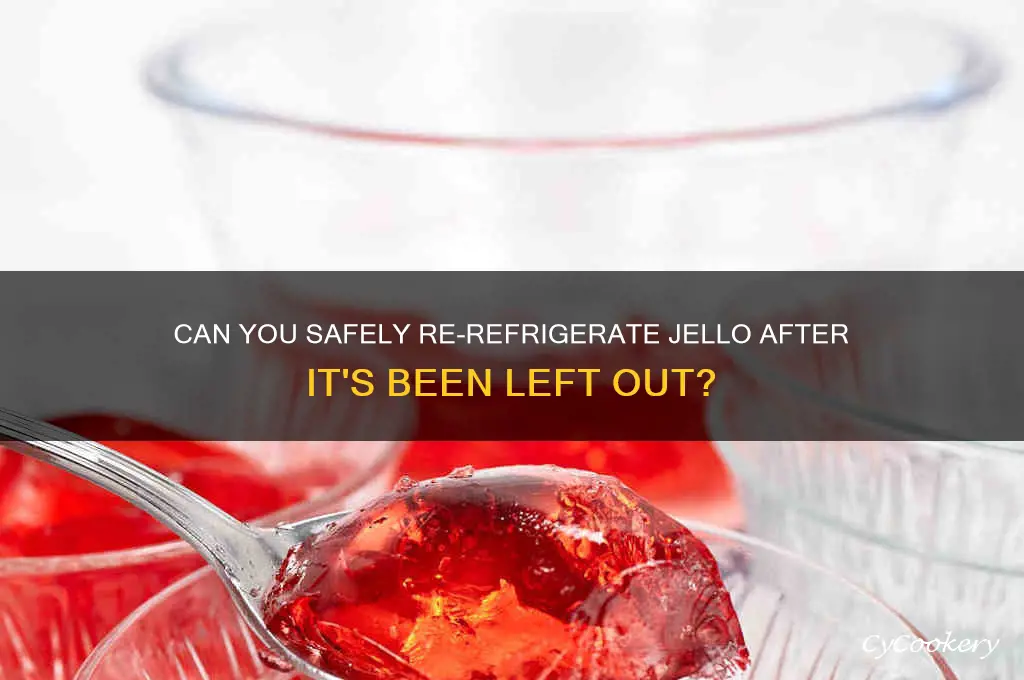 can i re refrigerate jello after sitting out