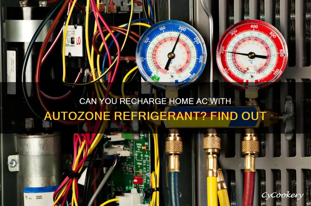 can i recharge my home ac with refrigerant from autozone