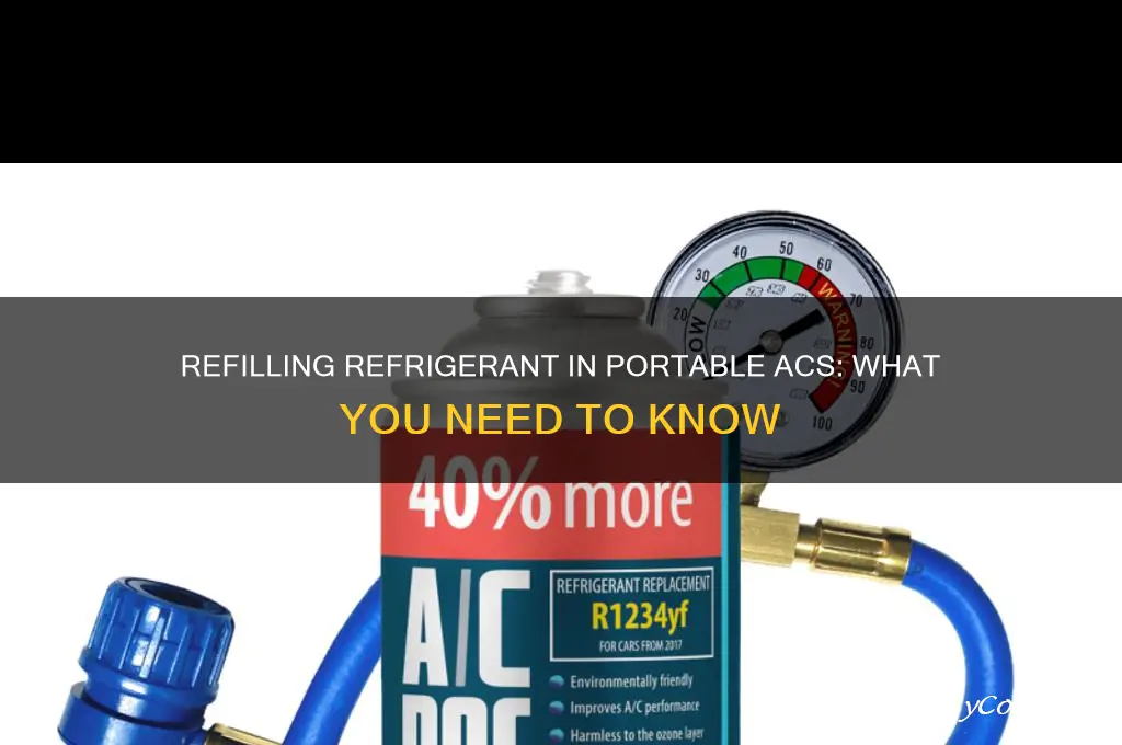 can i refill the refrigerant in my portable air conditioner