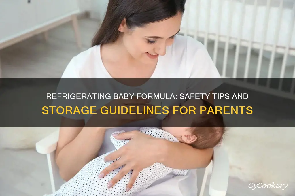 can i refrigerate a bottle of formula