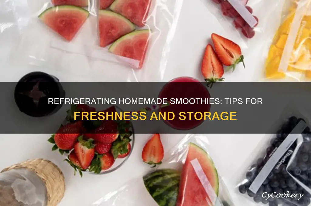 can i refrigerate a homemade smoothie