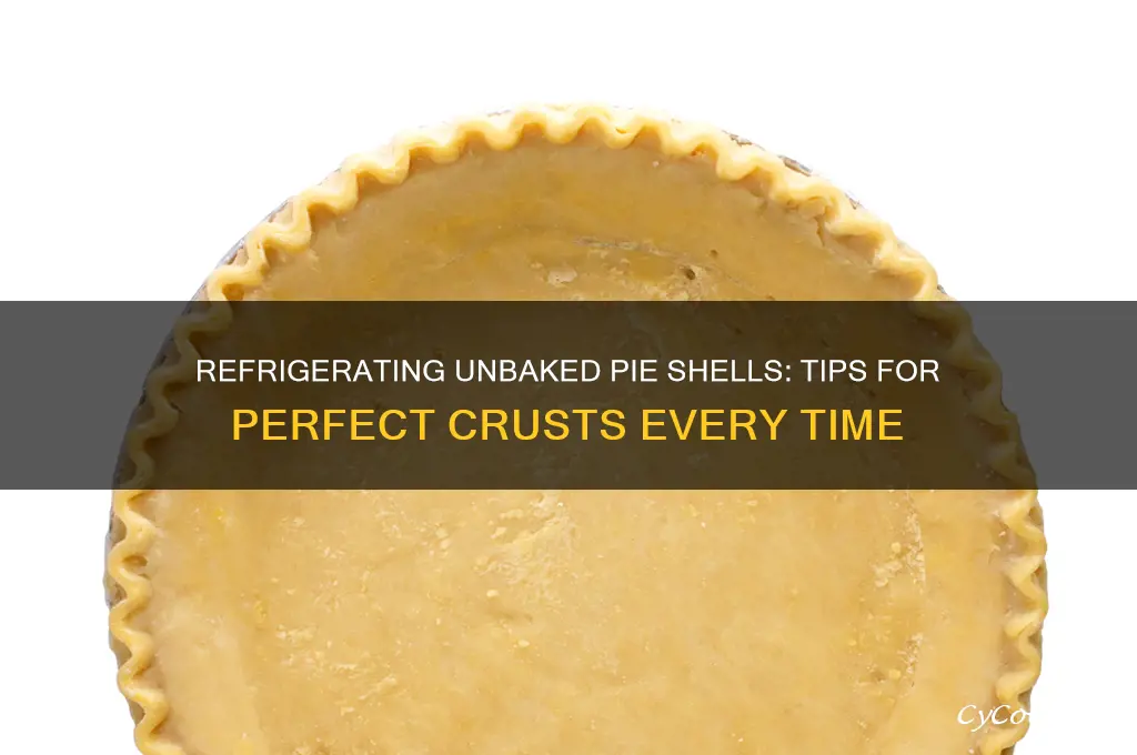 can i refrigerate an unbaked pie shell