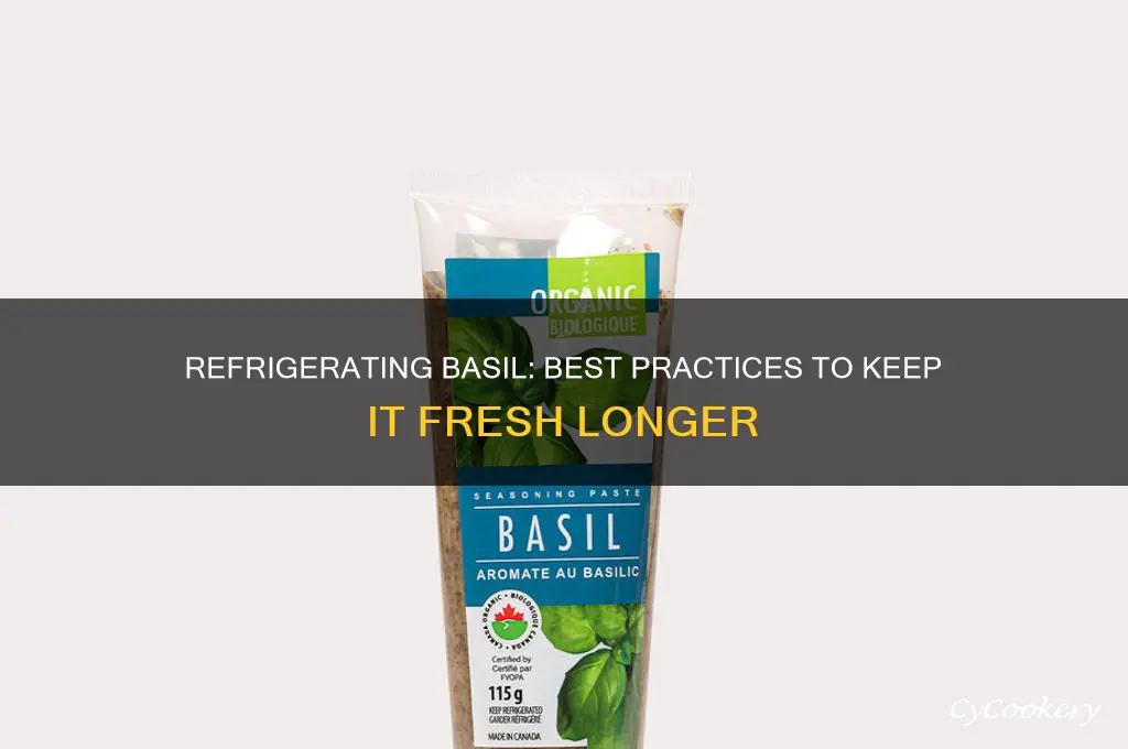 can i refrigerate basil
