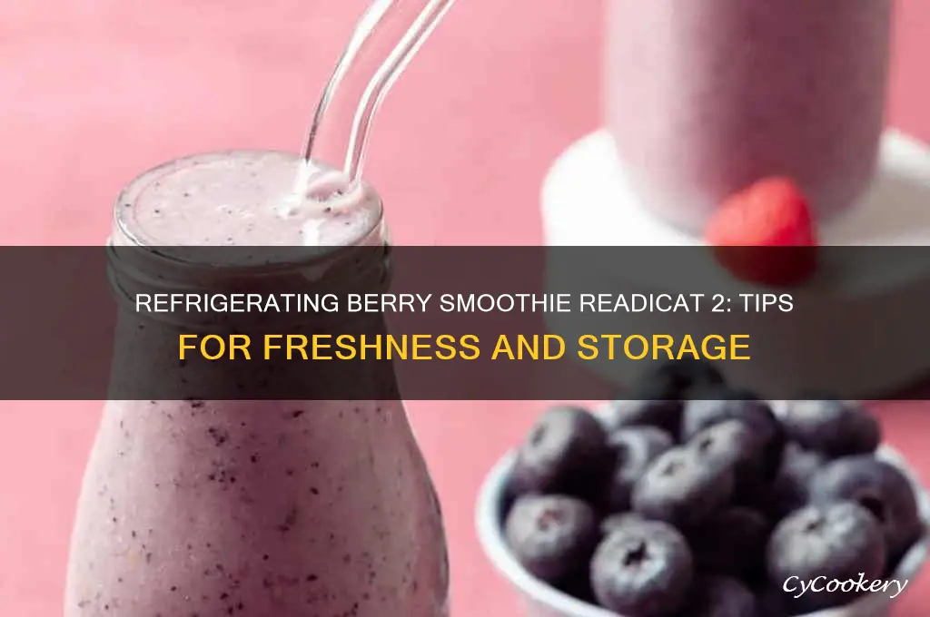 can i refrigerate berry smoothie readi cat 2