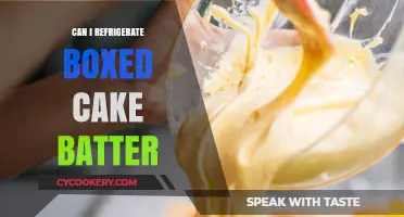 Refrigerating Boxed Cake Batter: Tips, Tricks, and Best Practices