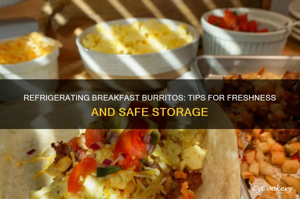 can i refrigerate breakfast burritos