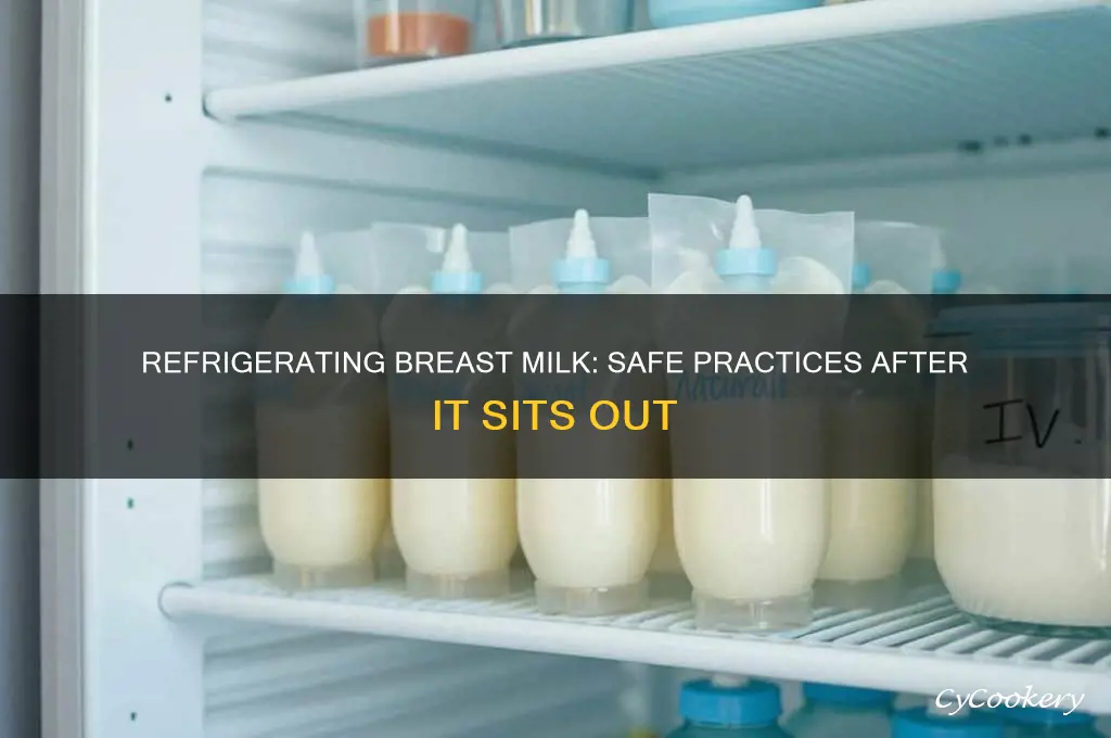 can i refrigerate breast milk after it sat out