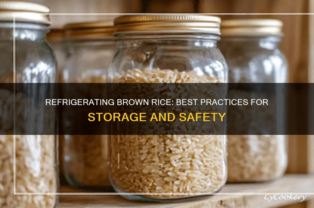 can i refrigerate brown rice