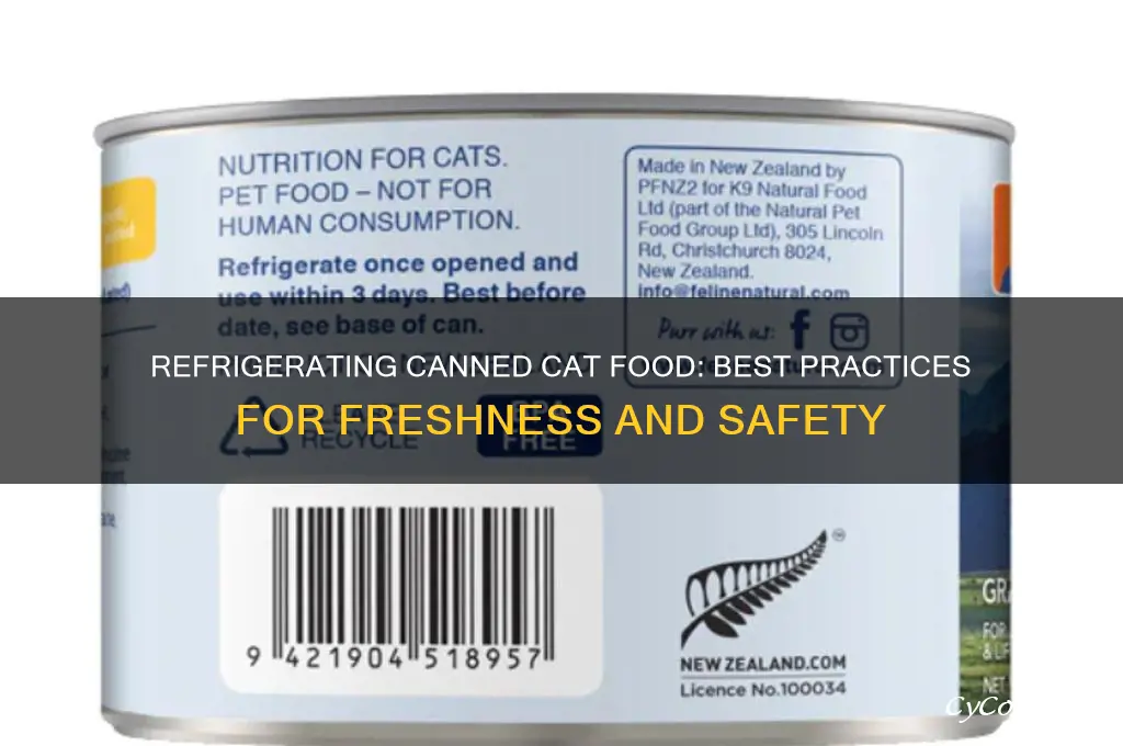 can i refrigerate canned cat food