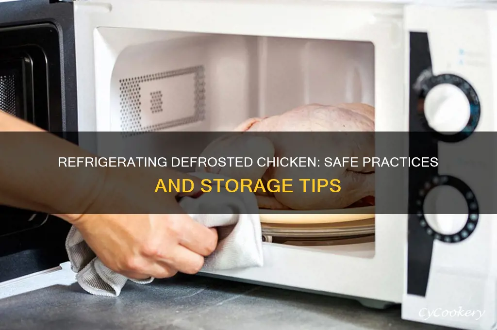 can i refrigerate chicken after defrosting
