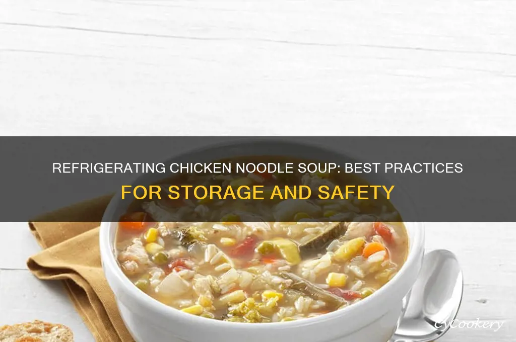 can i refrigerate chicken noodle soup