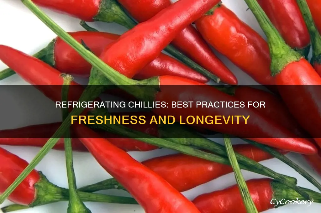 can i refrigerate chillies