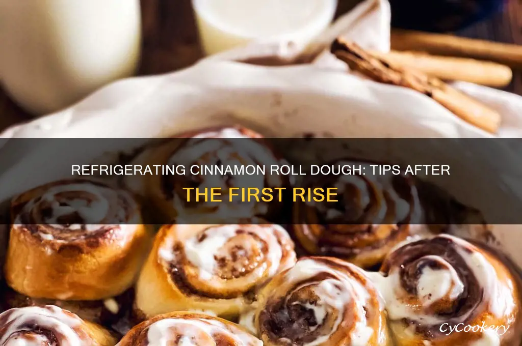 can i refrigerate cinnamon roll dough after first rise