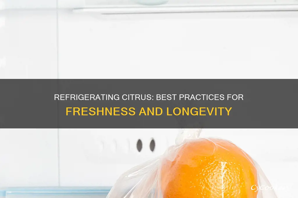 can i refrigerate citrus