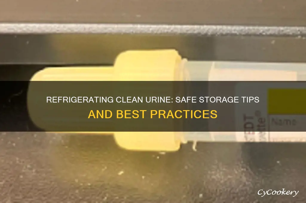 can i refrigerate clean urine