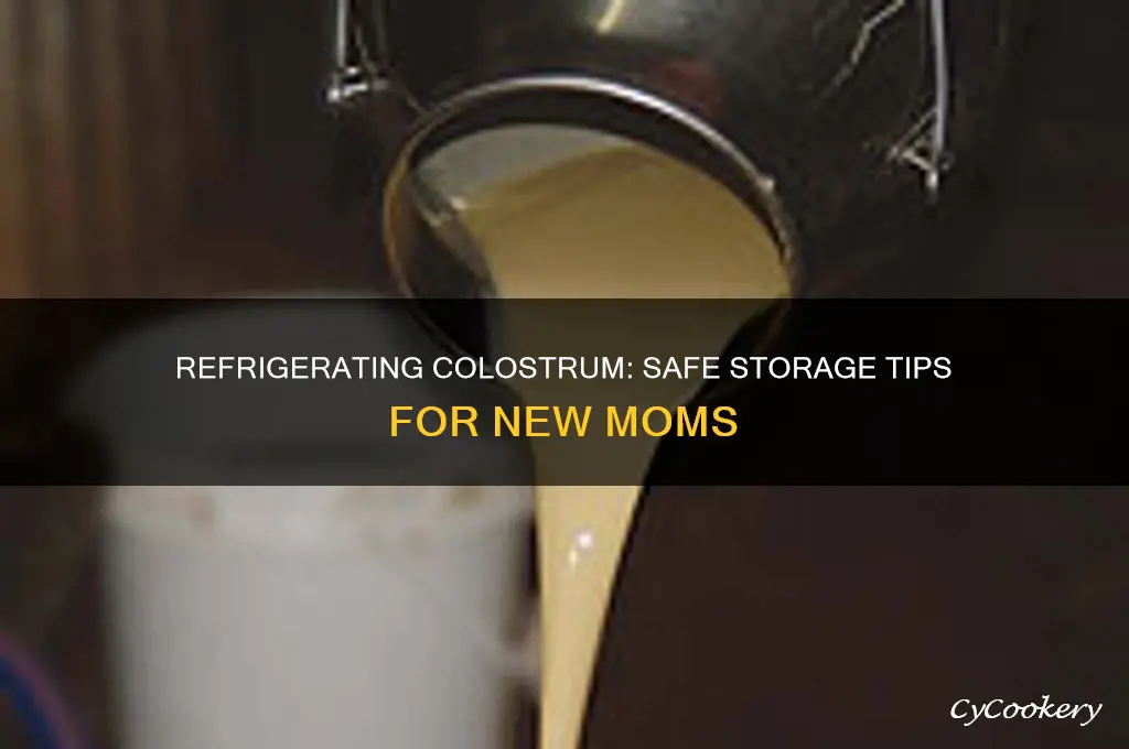 can i refrigerate colostrum