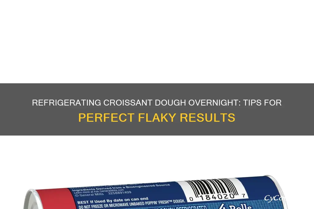 can i refrigerate croussant dough overnight
