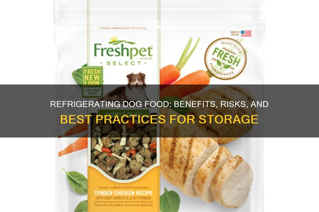 can i refrigerate dog food