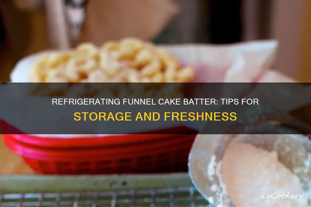 can i refrigerate funnel cake batter