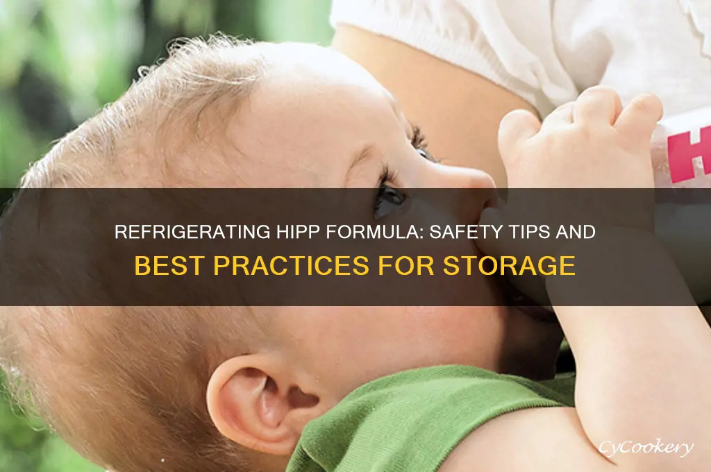 can i refrigerate hipp formula