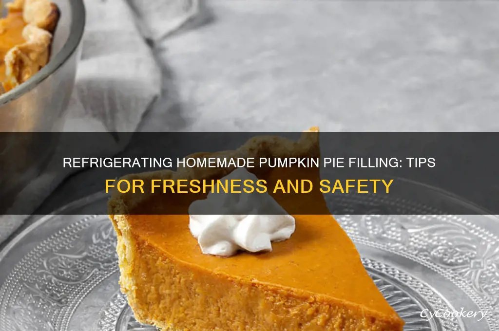can i refrigerate homemade pumpkin pie filling