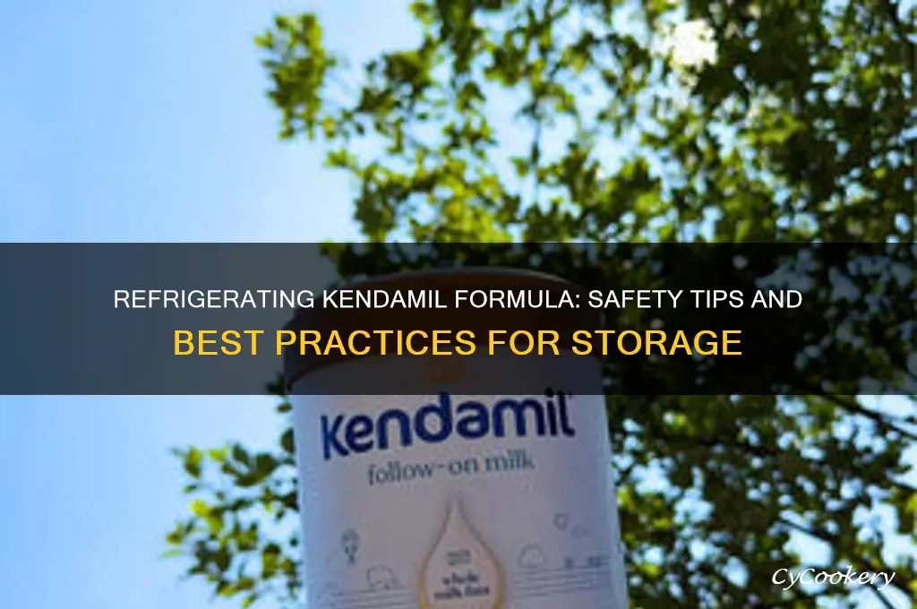 can i refrigerate kendamil formula