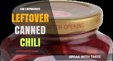 Refrigerating Leftover Canned Chili: Best Practices for Safe Storage
