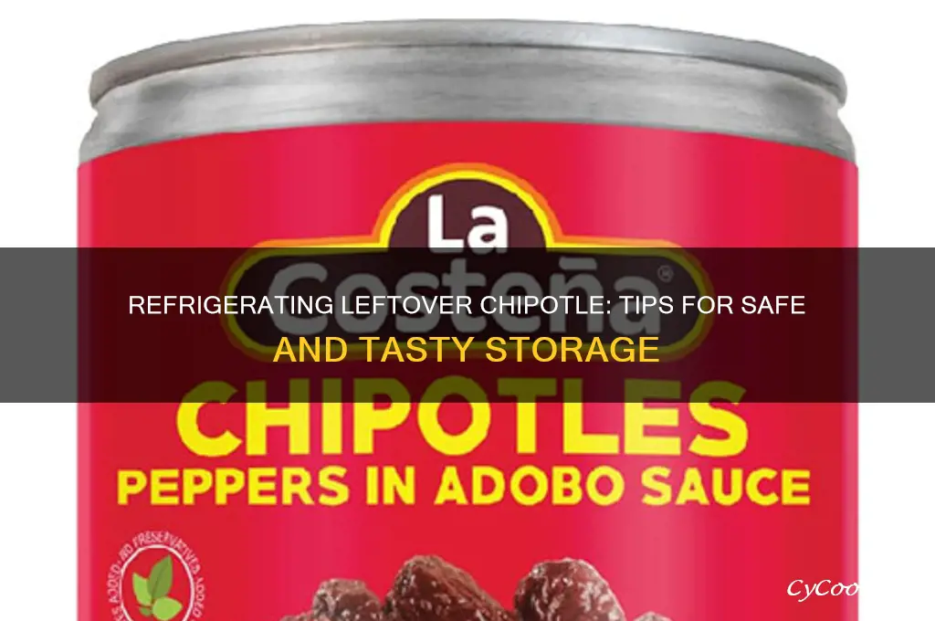 can i refrigerate leftover chipotle
