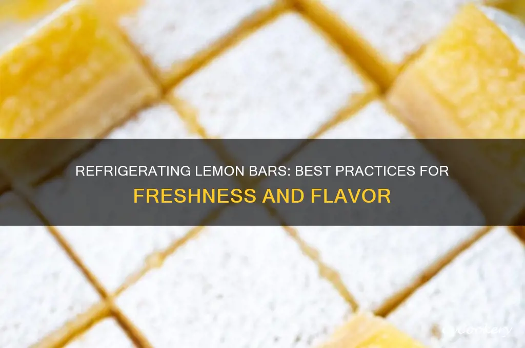 can i refrigerate lemon bars