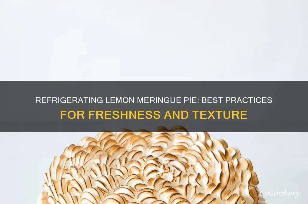 can i refrigerate lemon meringue pie