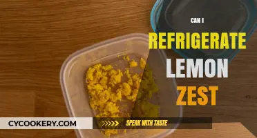 Refrigerating Lemon Zest: Tips for Freshness and Flavor Preservation