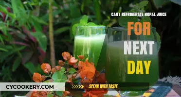 Refrigerating Nopal Juice: Tips for Freshness and Next-Day Use