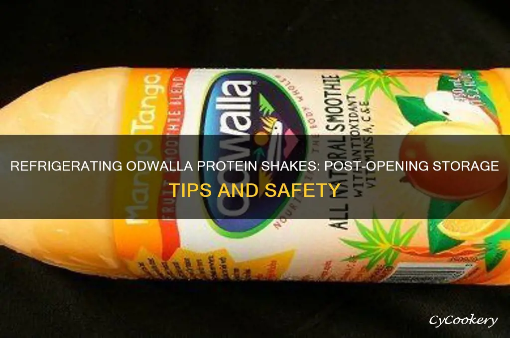 can i refrigerate odwalla protein shake after opening