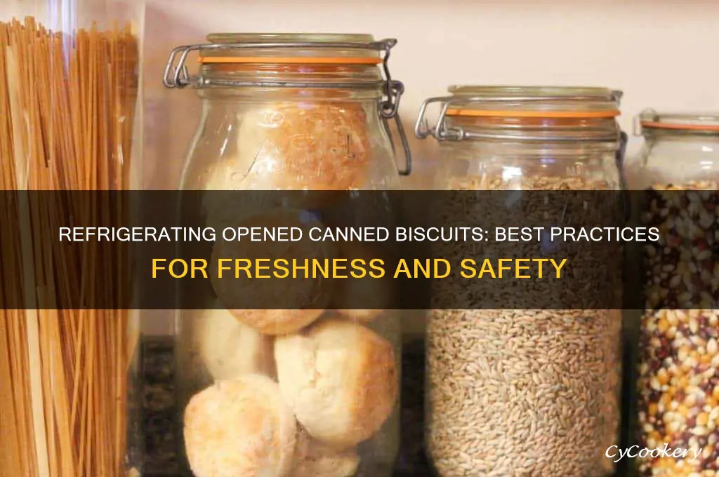 can i refrigerate opened canned biscuits