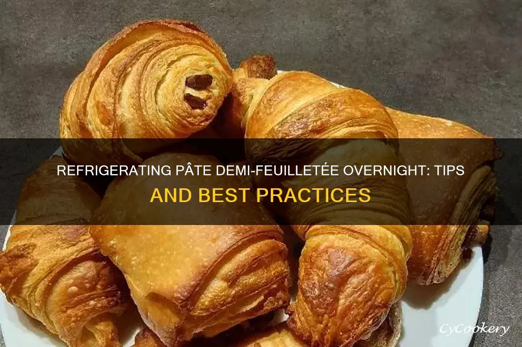 can i refrigerate pate demi-feuilletee overnight