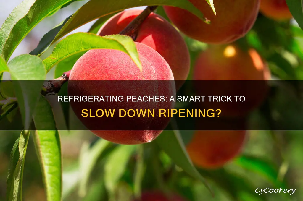 can i refrigerate peaches to slow down ripening