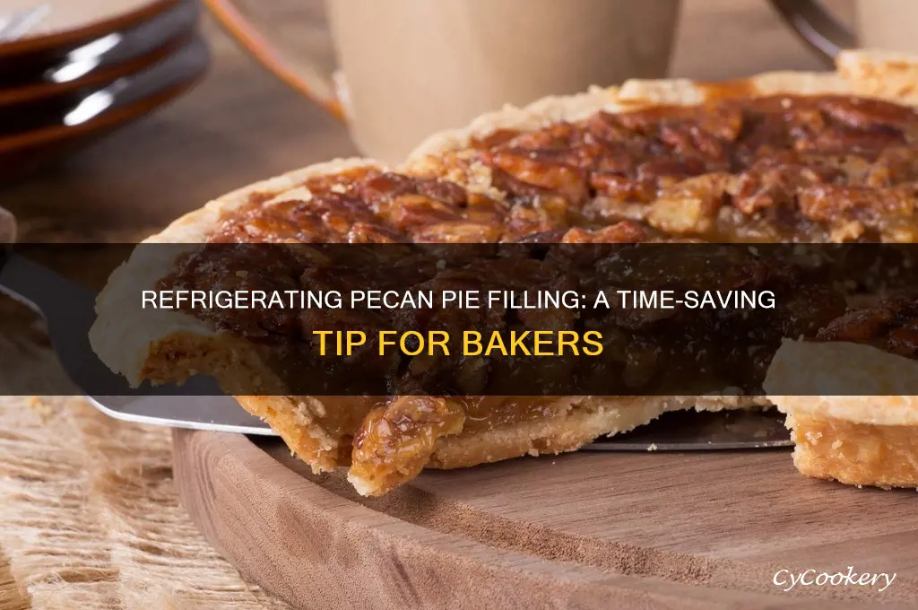 can i refrigerate pecan pie filling ahead of time