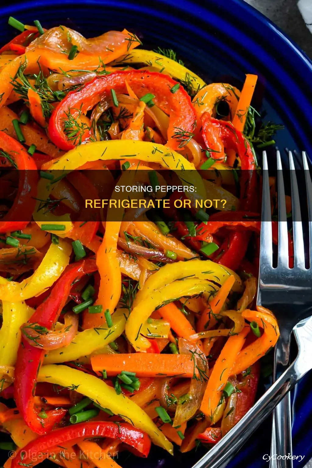 can I refrigerate peppers in an alumin pan