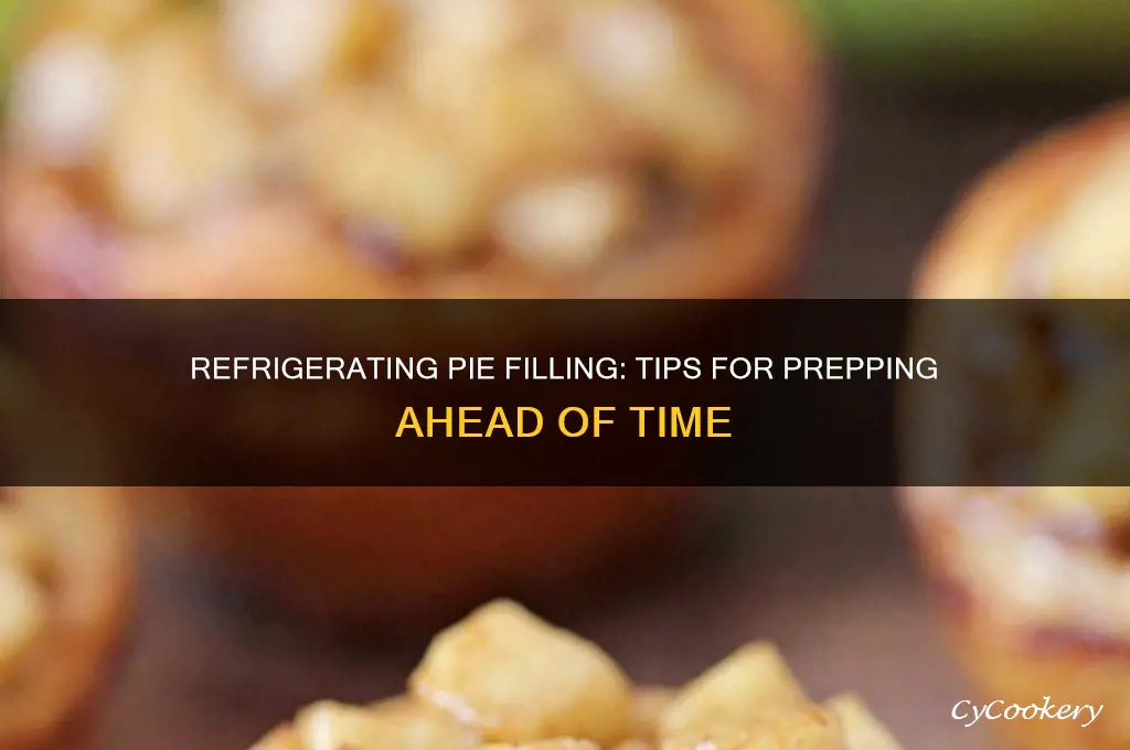 can i refrigerate pie filling ahead of time