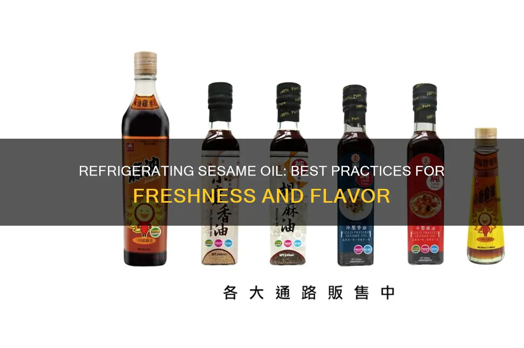 can i refrigerate sesame oil