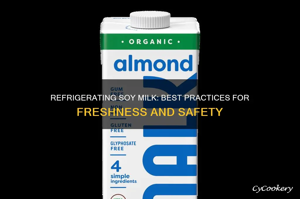 can i refrigerate soy milk
