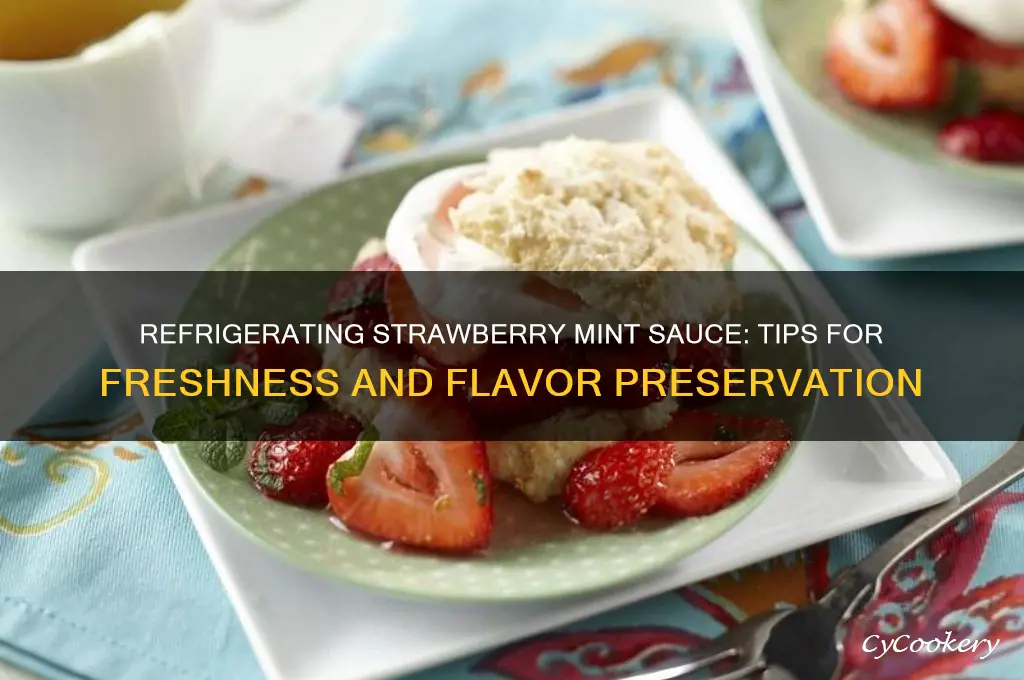can i refrigerate strawberry mint sauce