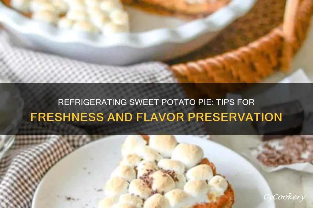 can i refrigerate sweet potato pie
