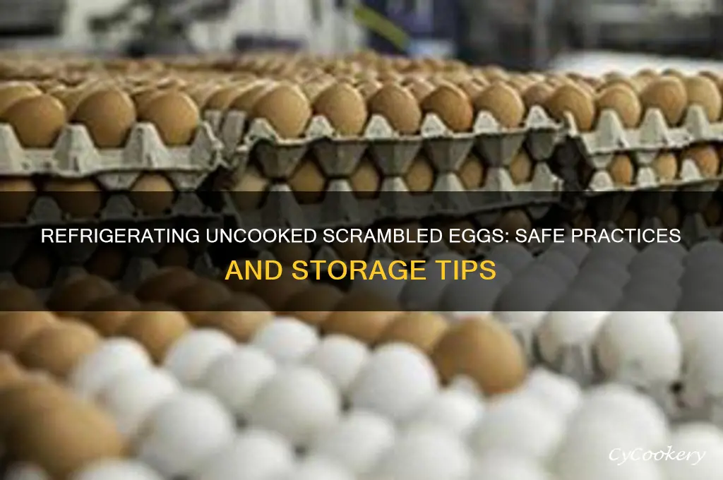 can i refrigerate uncooked scrambled eggs