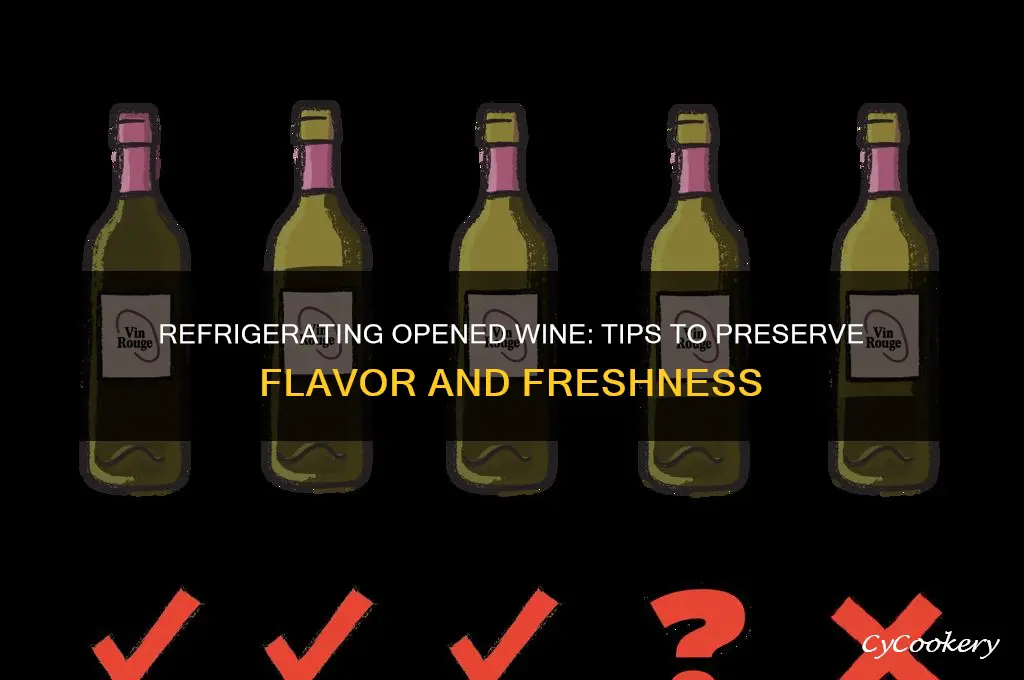 can i refrigerate wine after opening