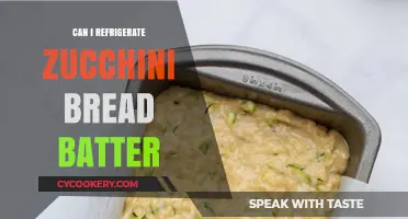 Refrigerating Zucchini Bread Batter: Tips for Freshness and Flavor