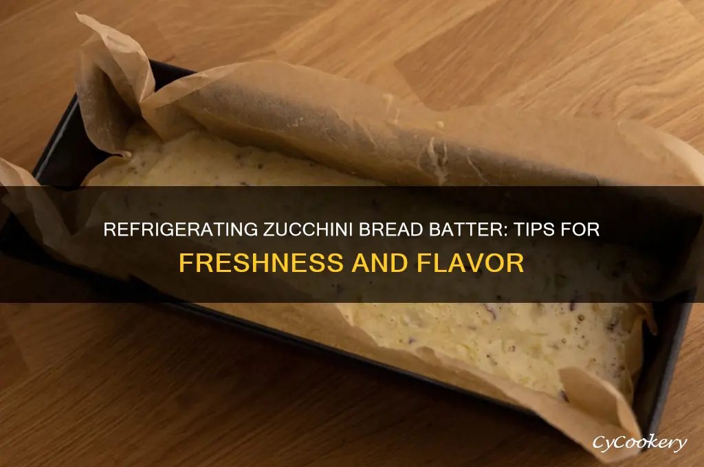 can i refrigerate zucchini bread batter